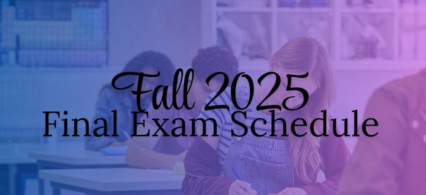  students taking tests at desk fall semester exam schedule